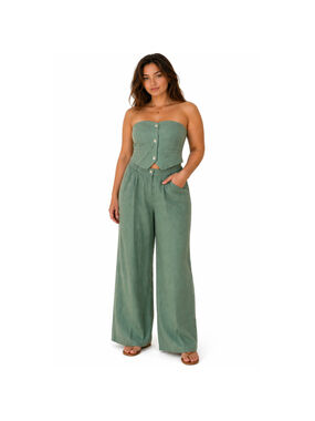 Women’s 2-Piece Jumpsuit Set – Army Green – Size XL – NWOT